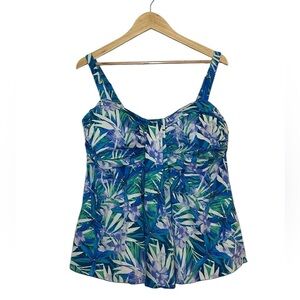 NWOT Shore Fit Tankini Top, Swimsuit, 22W